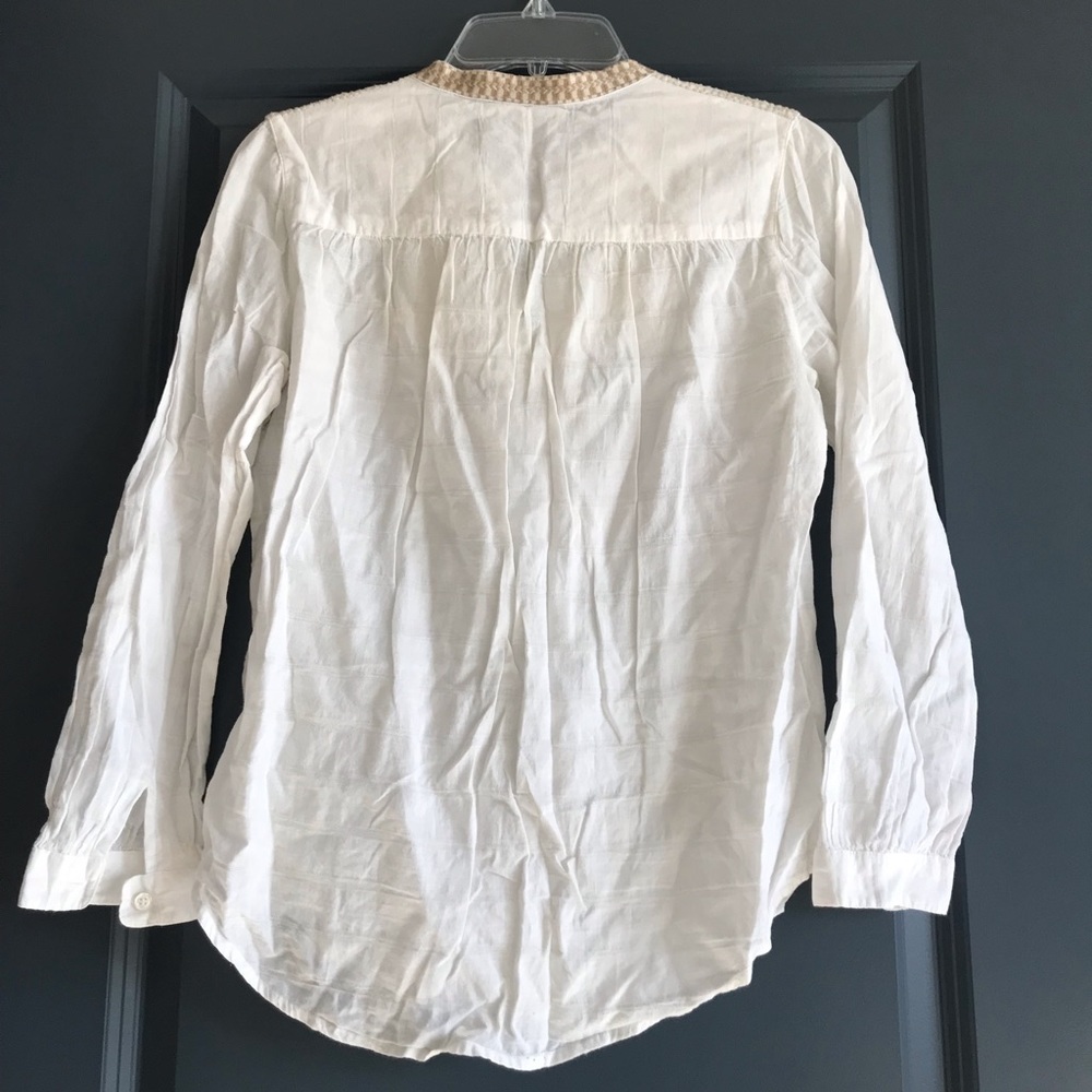 J Crew white peasant top - Picture 6 of 6